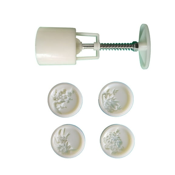 Flower Pattern Moon Cake Mold Cookie Stamps Hand Press Cookie Dessert Cutters