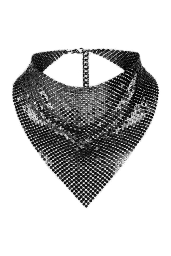 Cool Metallic Bandanas Neckerchief Music Festival Scarf for Casual Formal Party