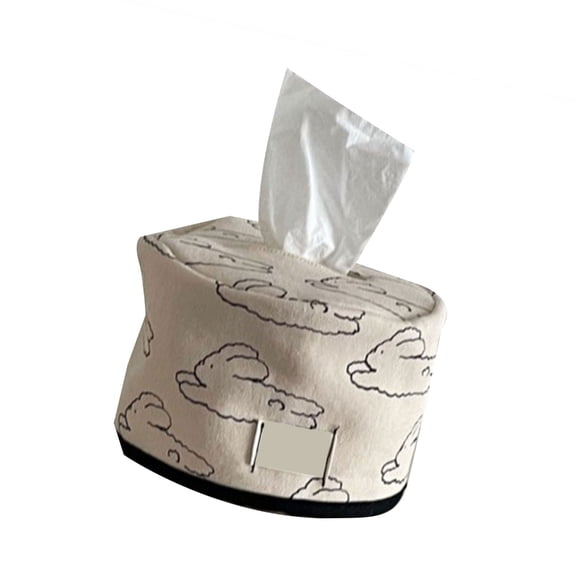 ROZYARD Cotton Round Tissue Holder Elegant Paper Box Fashion Home Storage Accessory
