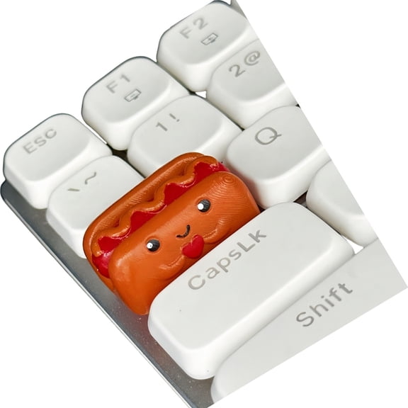 ROZYARD Creative 3D Printed Food Resin Keycaps Detailed Hamburger Fries Pattern For Mechanical Keyboards Enhances