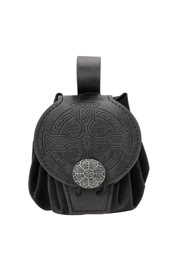 Cube Bag Old Styles Belt Bag Medieval Coin Purse Embossed Waist Bag Coin Bag