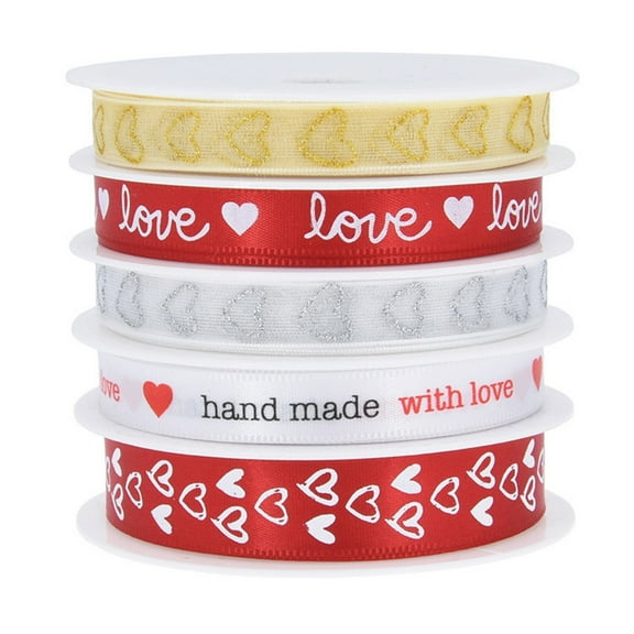 ROZYARD Curling Ribbon For Gift Wrapping Valentines Ribbon Heart Ribbon Flowers Bouquets