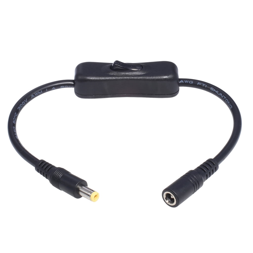 ROZYARD DC5525/5521 Male to Female Adapter Cord Power On Off Switches ...