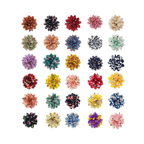 ROZYARD DIY Adhesive Pet Collar Flower Decoration 8cm Applique Craft Multicolored Mix