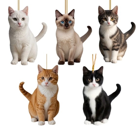ROZYARD Decorative Black Cats Mirror Hanger Enhances Car Atmosphere & Reduces Fatigue