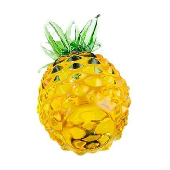 ROZYARD Decorative Crystal Pineapple Figurine Glass Artificial Fruit Statue Ornament