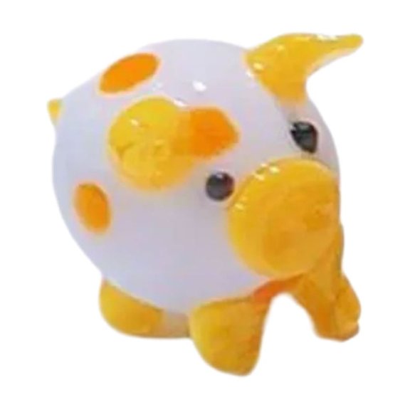 ROZYARD Delicate Colorful Glass Pig Miniature Ornament Collectible Gift Decors