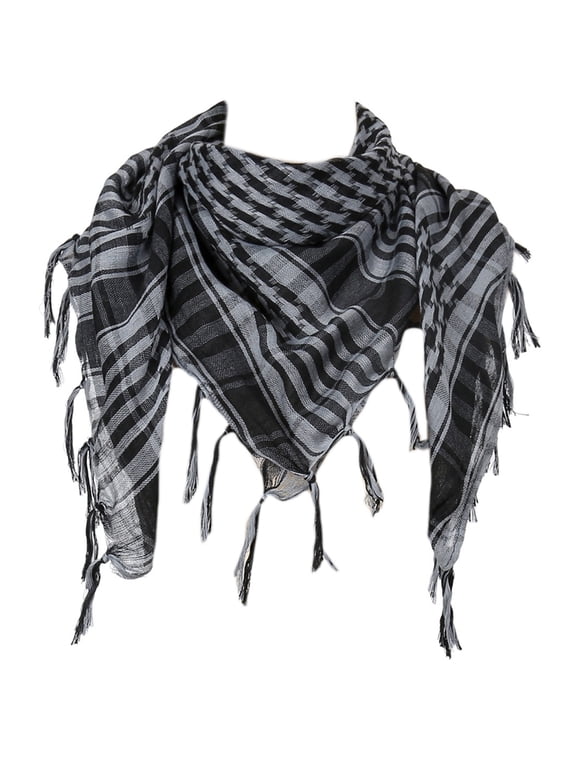 Desert Shemagh Scarf Soft Fringed Arab Headscarf Unisex Keffiyeh Bandana Unisex Headwrap Arabian Scarf Head Covering