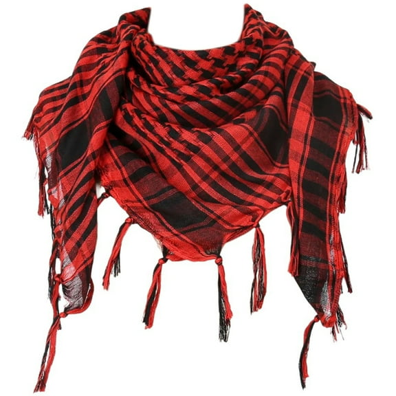 ROZYARD Desert Shemagh Scarf Soft Fringed Arab Headscarf Unisex Keffiyeh Bandana Unisex Headwrap Arabian Scarf Head Covering