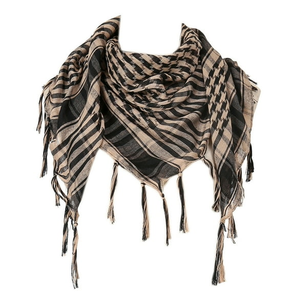 ROZYARD Desert Shemagh Scarf Soft Fringed Arab Headscarf Unisex Keffiyeh Bandana Unisex Headwrap Arabian Scarf Head Covering