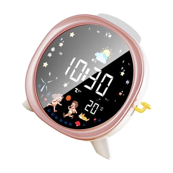 ROZYARD Digital Alarm Clock With Night Light Auto Dimming LCD Screen Modern Bedroom
