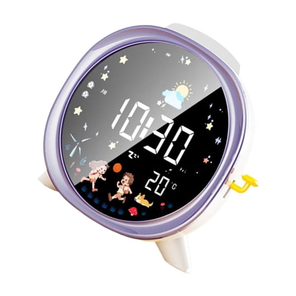 ROZYARD Digital Alarm Clock With Night Light Auto Dimming LCD Screen Modern Bedroom