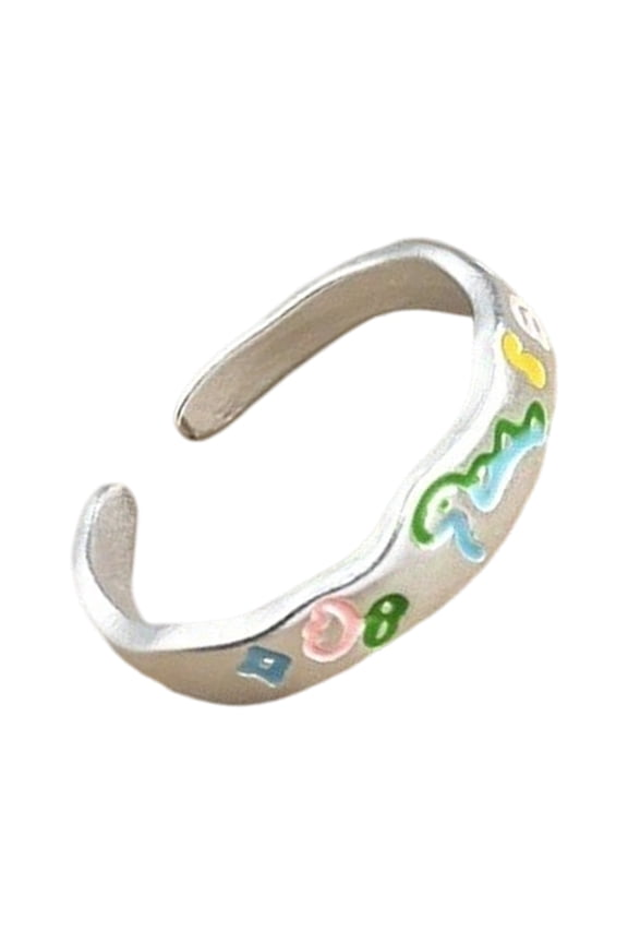 Dinosaurs Designs Flexible Rings With Star Casual Accessory for Teens