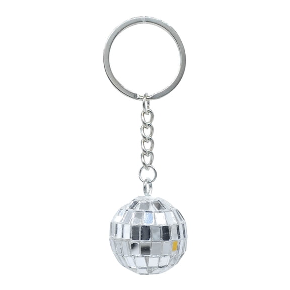 ROZYARD Disco Theme Keychain Car Ornament Sparkling Mirror Ball Party Decors Gift
