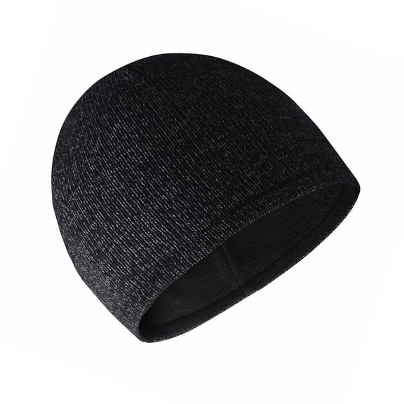 ROZYARD Double Layer Knitted Hat With Fleece Lining For Warmth And Night Safety
