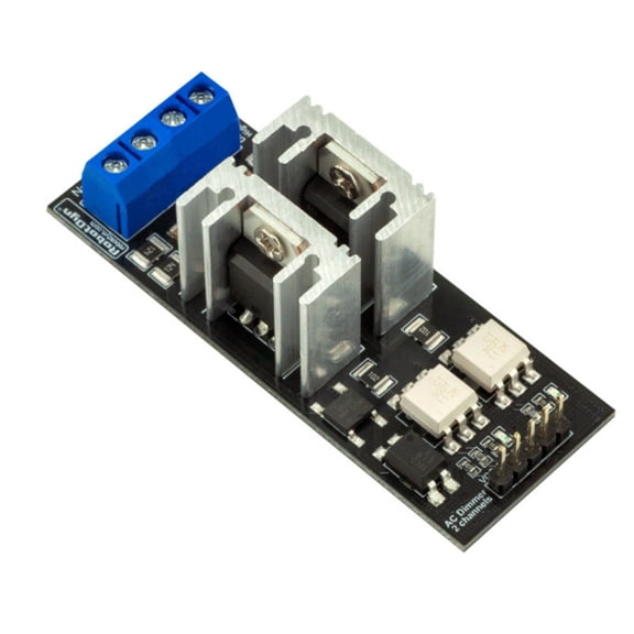 ROZYARD Double Output AC Light Dimmer Power Module Safety Optocoupler Isolation For Multiple Loads Including LEDs BTA16  600B