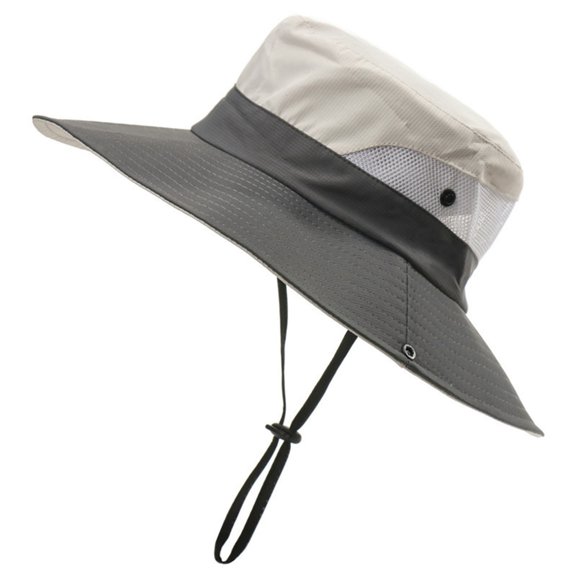 ROZYARD Drawstring Bucket Hat Sun Hat Fishing Hiking Hat Sunproof Unisex Sunshade