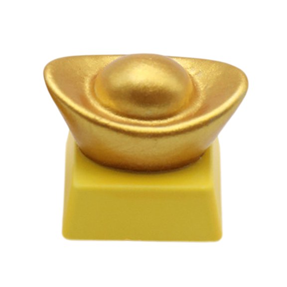 ROZYARD ESC Keycap Fun and Durability Golden/Silver Dollar Shape for Mechanical Keyboards with Crossed Slot Easy Removal