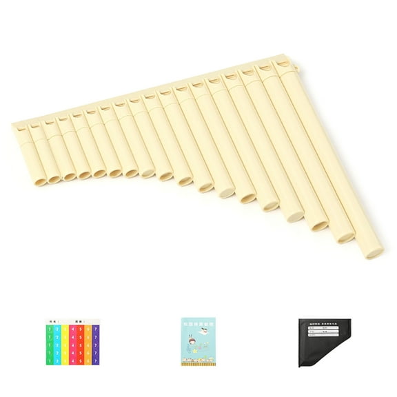 ROZYARD Entry Level C Scale Panpipe Handmade Pan Flute Wind Instrument Slippers