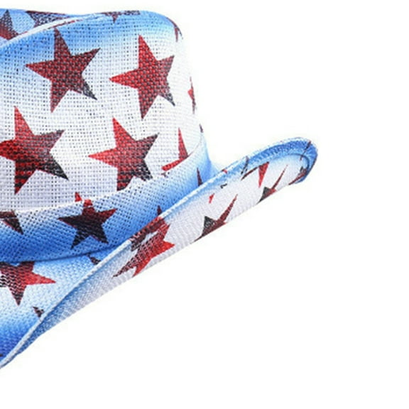 ROZYARD Ethnic Style Cowboy Hats Woman Music Festivals Cowboy Hats with Color Printed