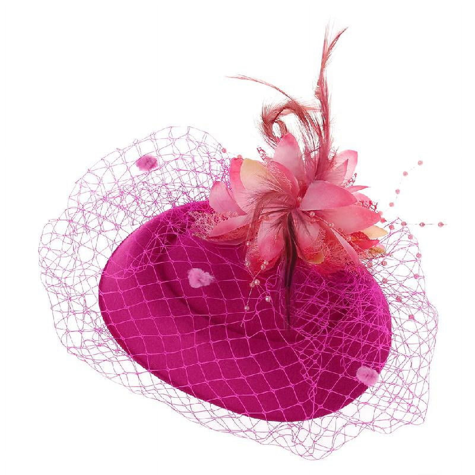 2729 Fascinators Hats For Women,cocktail Headwear With Flower,mesh Veil White Mesh Floral Fascinator Hat - Etsy main image 2