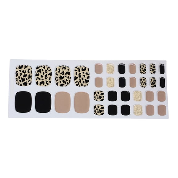 ROZYARD Fashion Gel Toe Nail Embellishments No Lamp Gold Glitter Designs Decoration