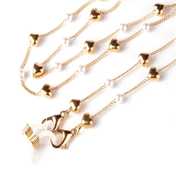 ROZYARD Fashion Pearl Lanyard Chain Glasses Holder Chain with Clips Face Hanging Necklace Strap Sunglasses Cord Eyewear Neck Rope