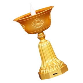 ROZYARD Flame Effect LED Butter Lamp, USB Power for Temple Worship and Living Space Enhancement