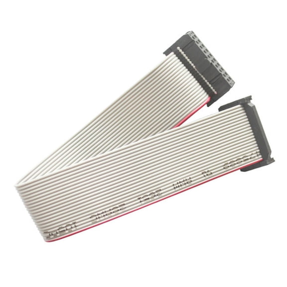 ROZYARD Flexible JTAG Interfaces Cable, 20 Pin Gray Flat Ribbon Data Cable for AVR MCU Downloading and Code Burning