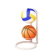 thumbnail image 1 of ROZYARD Football Stand Rolling Ball Vertical Display Rack for Bedroom,Living Room,Garage, 1 of 20