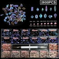thumbnail image 1 of ROZYARD Glass Nail Rhinestones Crystal Nail Gems Stones Multi Shapes Gem Nail Decoration, 1 of 21