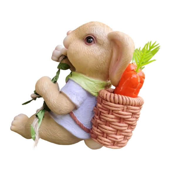 ROZYARD Hand Painted Rabbit Figurine Hanging Garden Sculpture Easy Installation