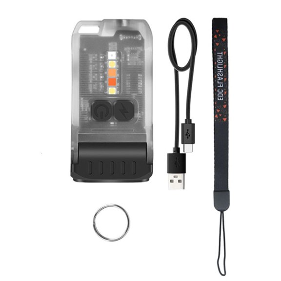 LED Small Torch Small Pocket Clip Water Rechargeable Easy to Carry Outdoor Equipment for Hiking, Camping,