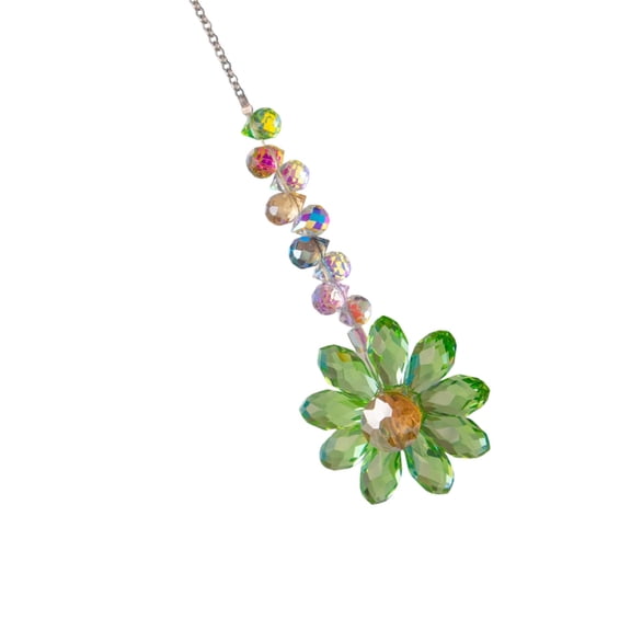 ROZYARD Hanging Sun Catchers with Crystals,Glass Sunflowers Rhinestones Suncatchers