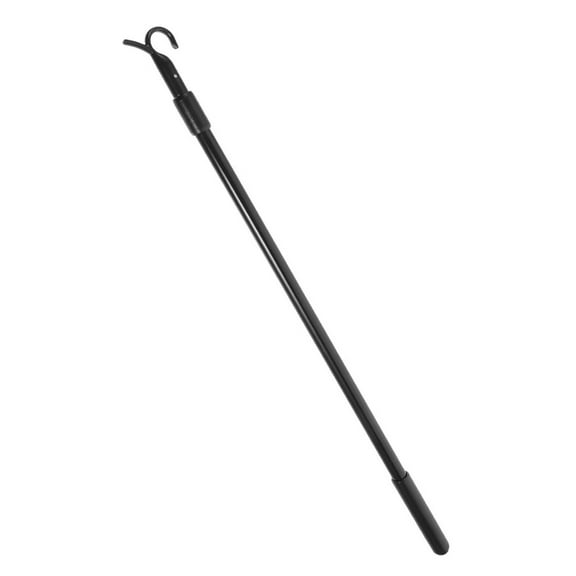 Easy Installs Black Tension Rod for Curtains 14 to 24inch with PVC End