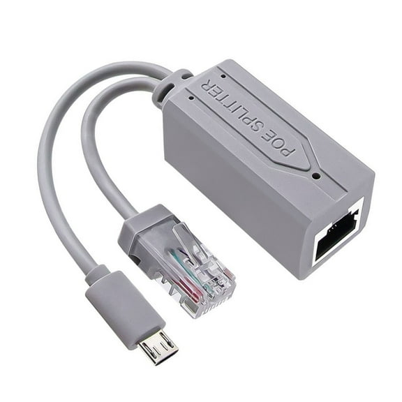 ROZYARD IEEE802.3af USB Active PoE Splitter Converts 48V to 5V USB Power Supply with RJ45 Port for IPCameras Plugs & Play