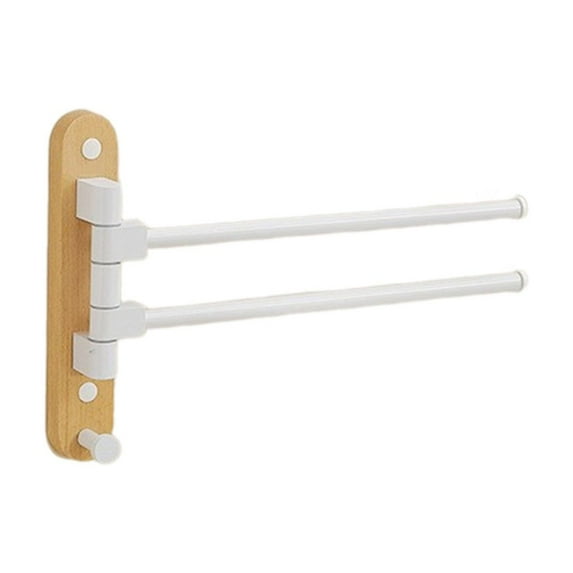 ROZYARD Industrial Bathroom Towel Rail Not Drill Installation Towel Rod Adjustable Double Towel Rack Simple Install for House