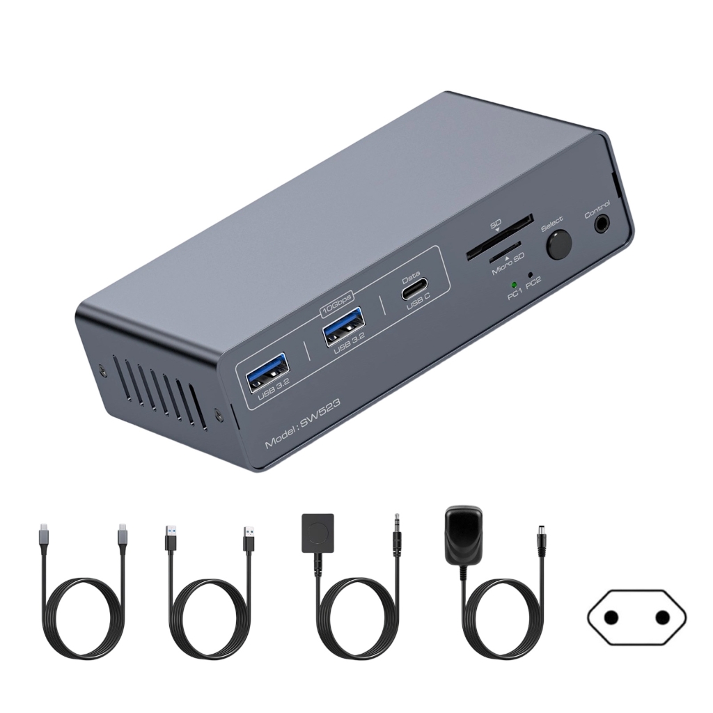 ROZYARD KVM Switcher Dock Supports 4K120Hz Double Displays And 10Gbps ...