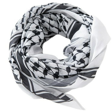 ROZYARD Keffiyeh Scarf Head Scarf Shemagh Scarf Arabian Head Cover Traditional Headwrap