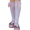 thumbnail image 1 of ROZYARD Kids Girl's Fashion Knee Highs Socks with Bows Summer Thin Sheer Silk Stockings, 1 of 20