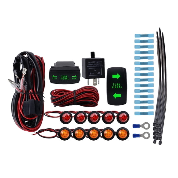 ROZYARD LED Lights ATV UTV Accessories Turn Signal Kit with Switch Flasher