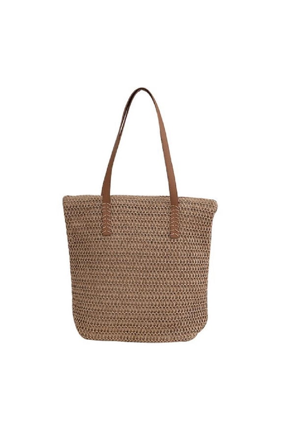 Large Straw Beach Bag Shoulder Bags for Women Retro Summer Woven Handbag
