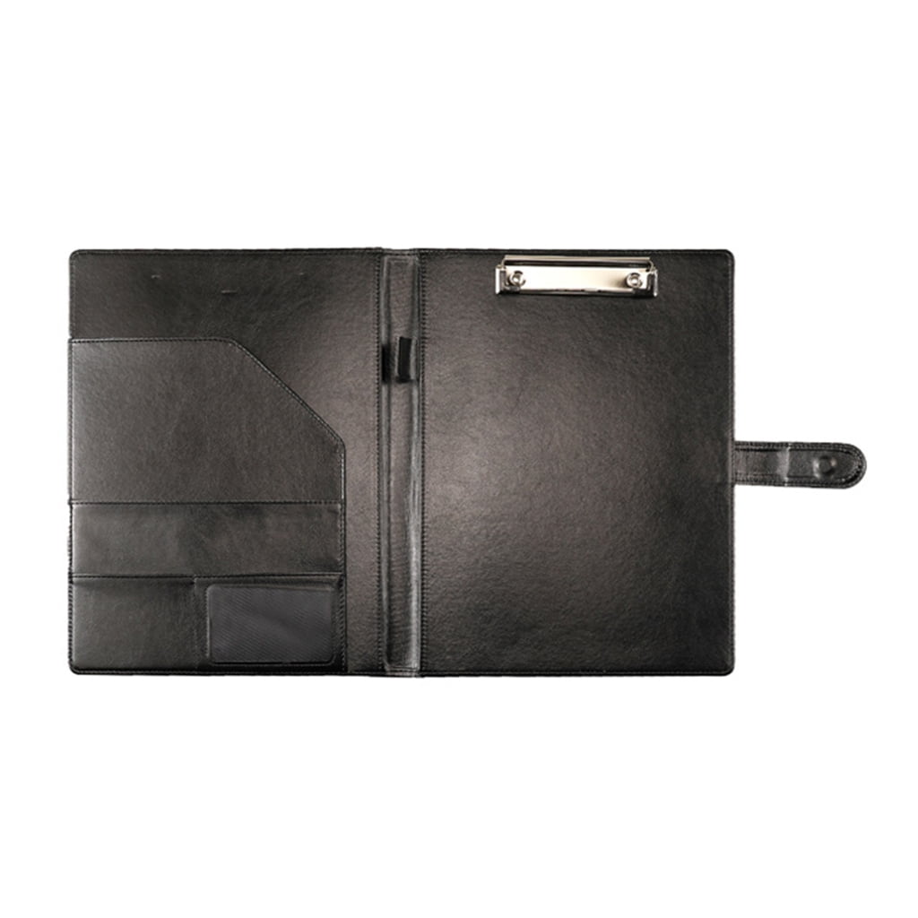 ROZYARD Leather Document Folder Clipboard Folder with Card Pocket Pen Slot