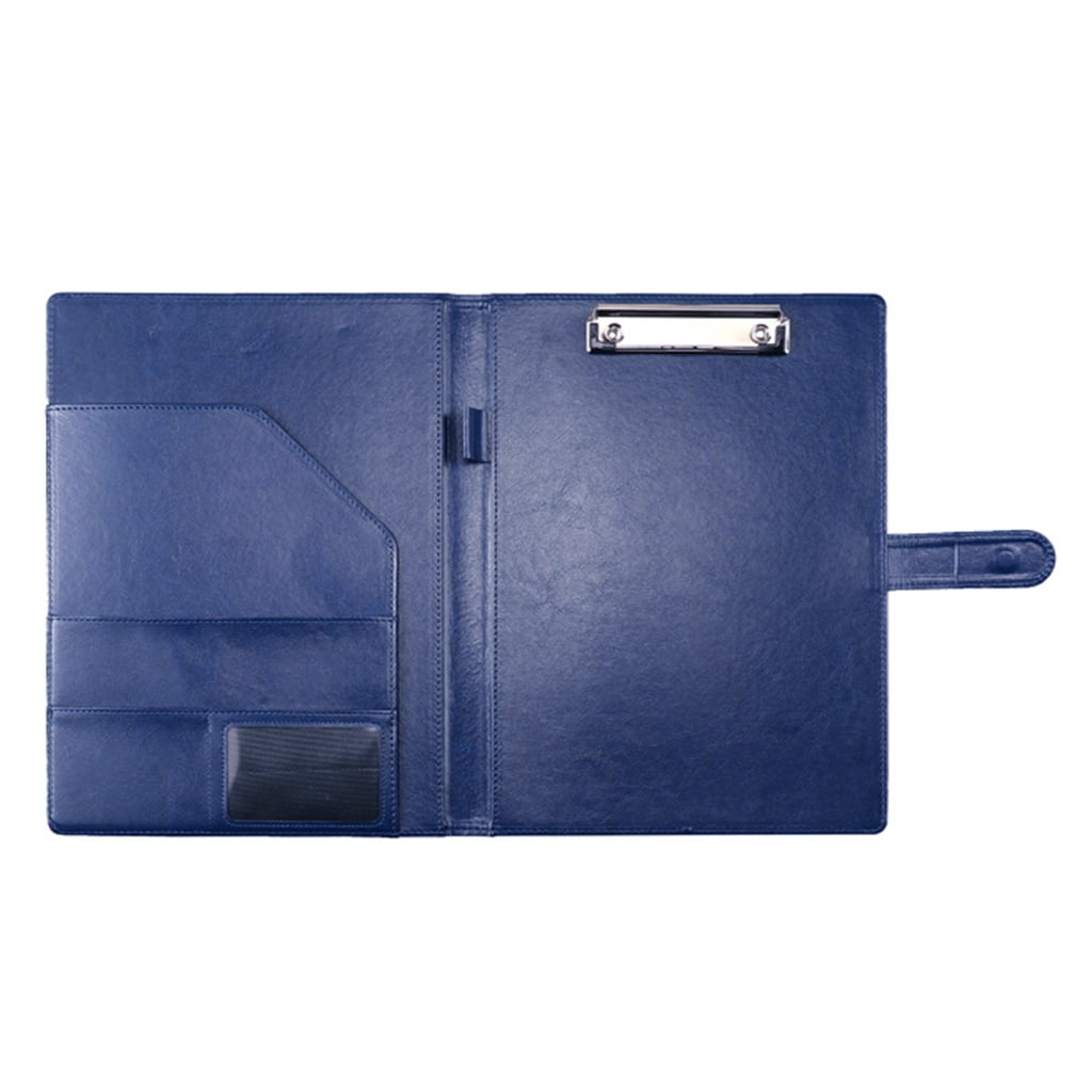 ROZYARD Leather Document Folder Clipboard Folder with Card Pocket Pen Slot