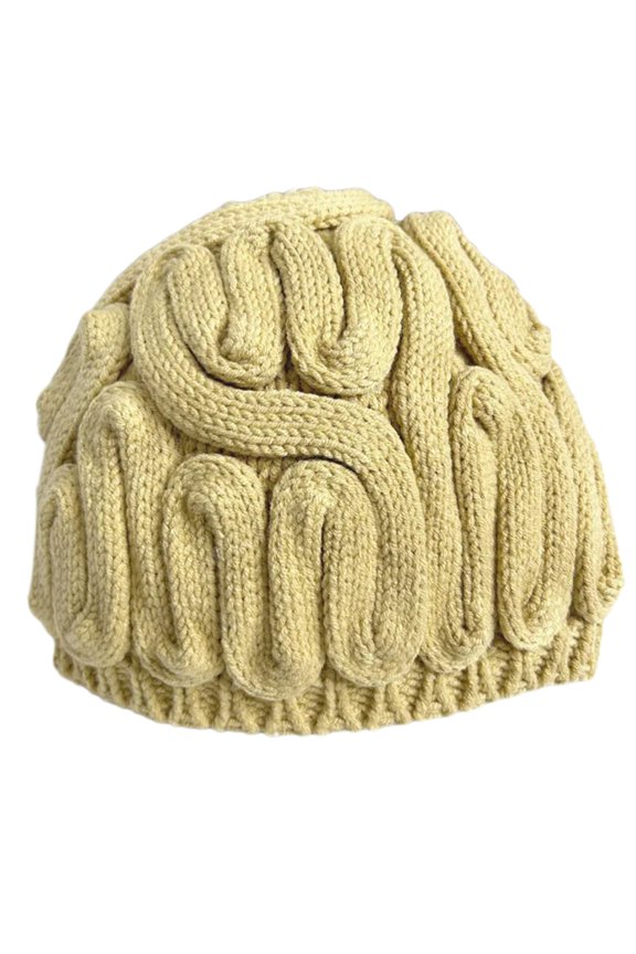 Lovely Knitted Brain Hat Winter Warm Pullover Hat for Casual and Funny Cerebrum Hat Thicken Warm Beanies Hat Knitted Pullover Hat Costume Props