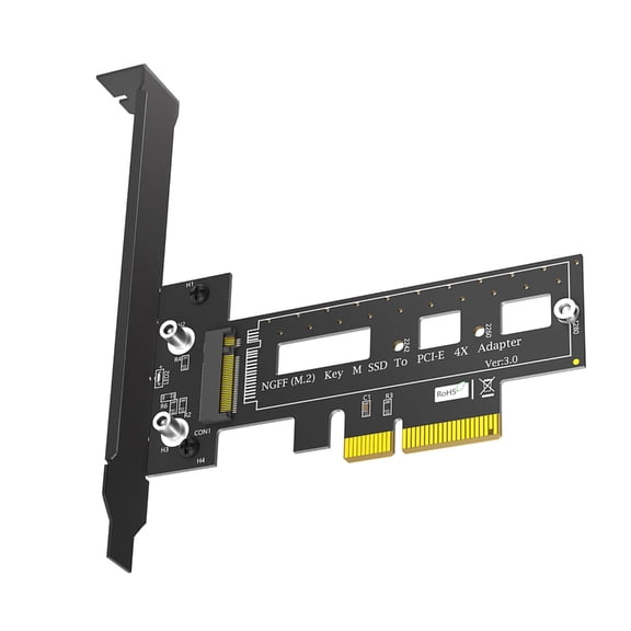 ROZYARD M.2 Key-M Slot NVME to PCIExpress PCIE 4X SSD Converters Adapter Card Fast Speed Extension Card