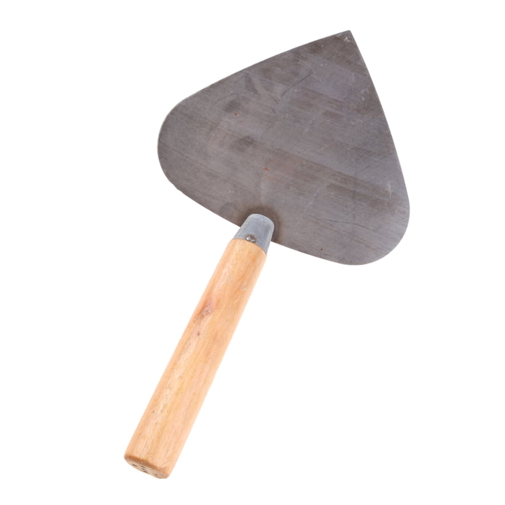 ROZYARD Manganese Steel Wallpaper Wood Handle Round Shovel Trowel Concrete Masonry Tools