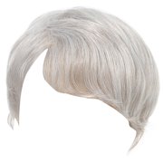 ROZYARD Men's Silver Gray Short Wigs Synthetic Fibre Hairpiece With Ventilated Lining