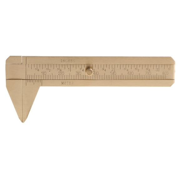 ROZYARD Mini Brass Sliding Gauge Vernier Bead Jewelry Caliper Double Scale 80mm 3.25inch