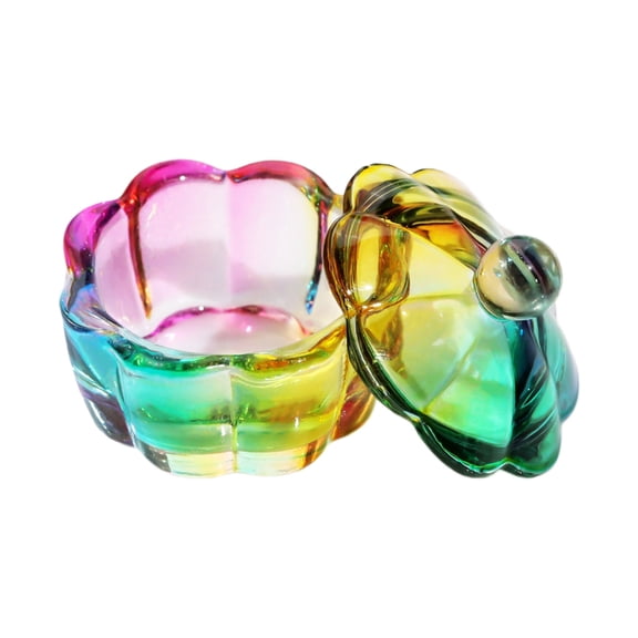 ROZYARD Nails Art Dappen Dish Heart Shaped Crystal Glass Dish Nail Liquids Crystal Cup